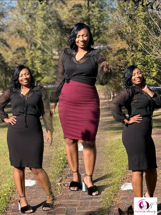 Black HighWaist Pencil Skirt