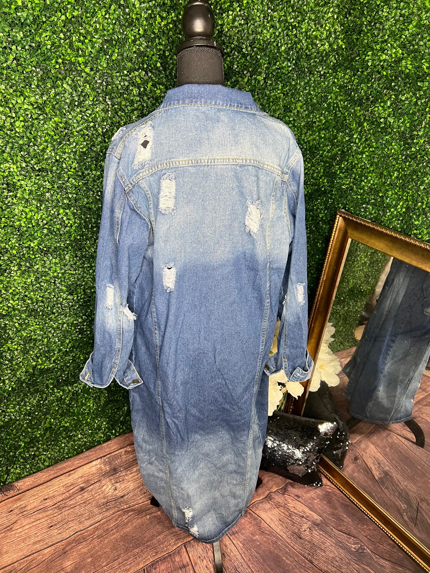 Long Denim FAB Maxi Jacket (Medium)