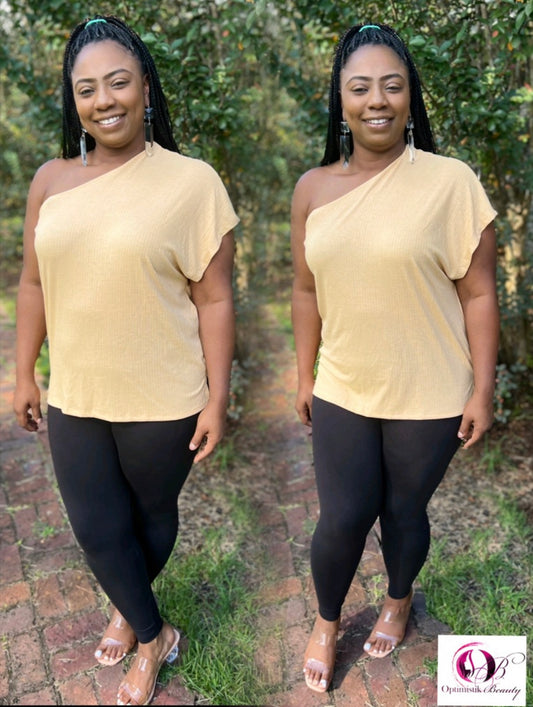 One Sleeve Draped Top